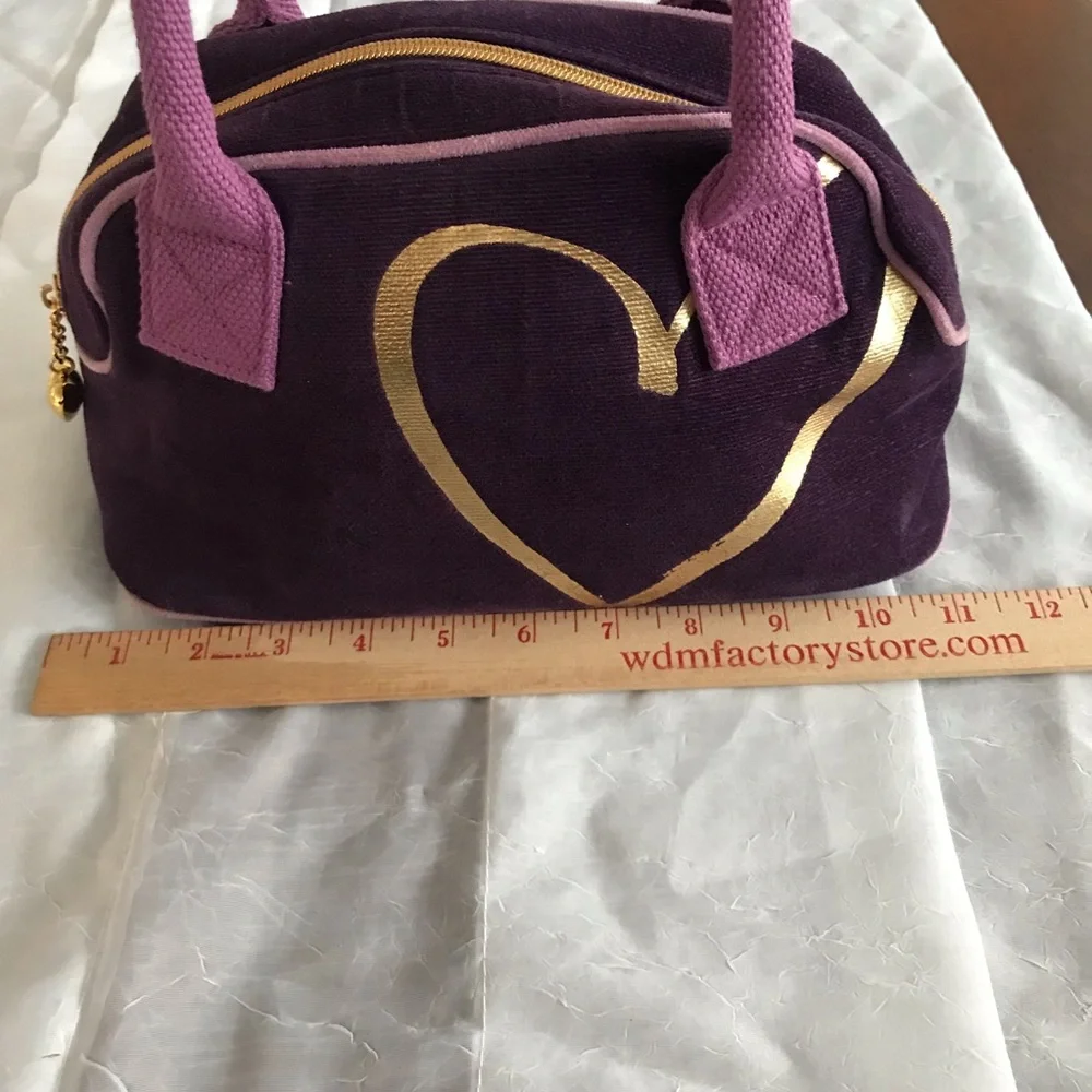 Victoria's Secret Purple and Gold Heart Bag-Vintage‎